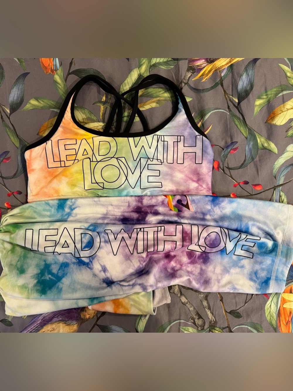 Peloton x WITH Pride Lead With Love Tie-Dye Active Set Size L